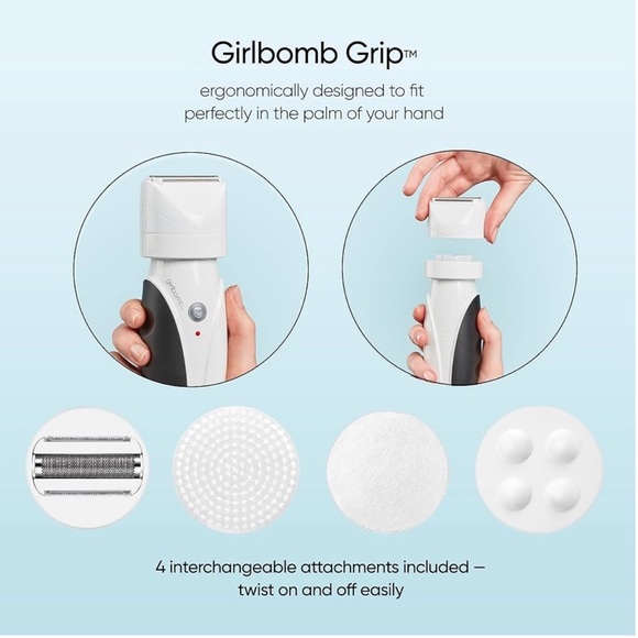 Conair Girlbomb Shaver & Body Polish Kit in White and Black - Picture 3 of 4